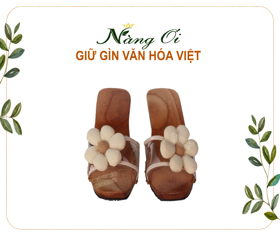 guốc gỗ cao 5cm
